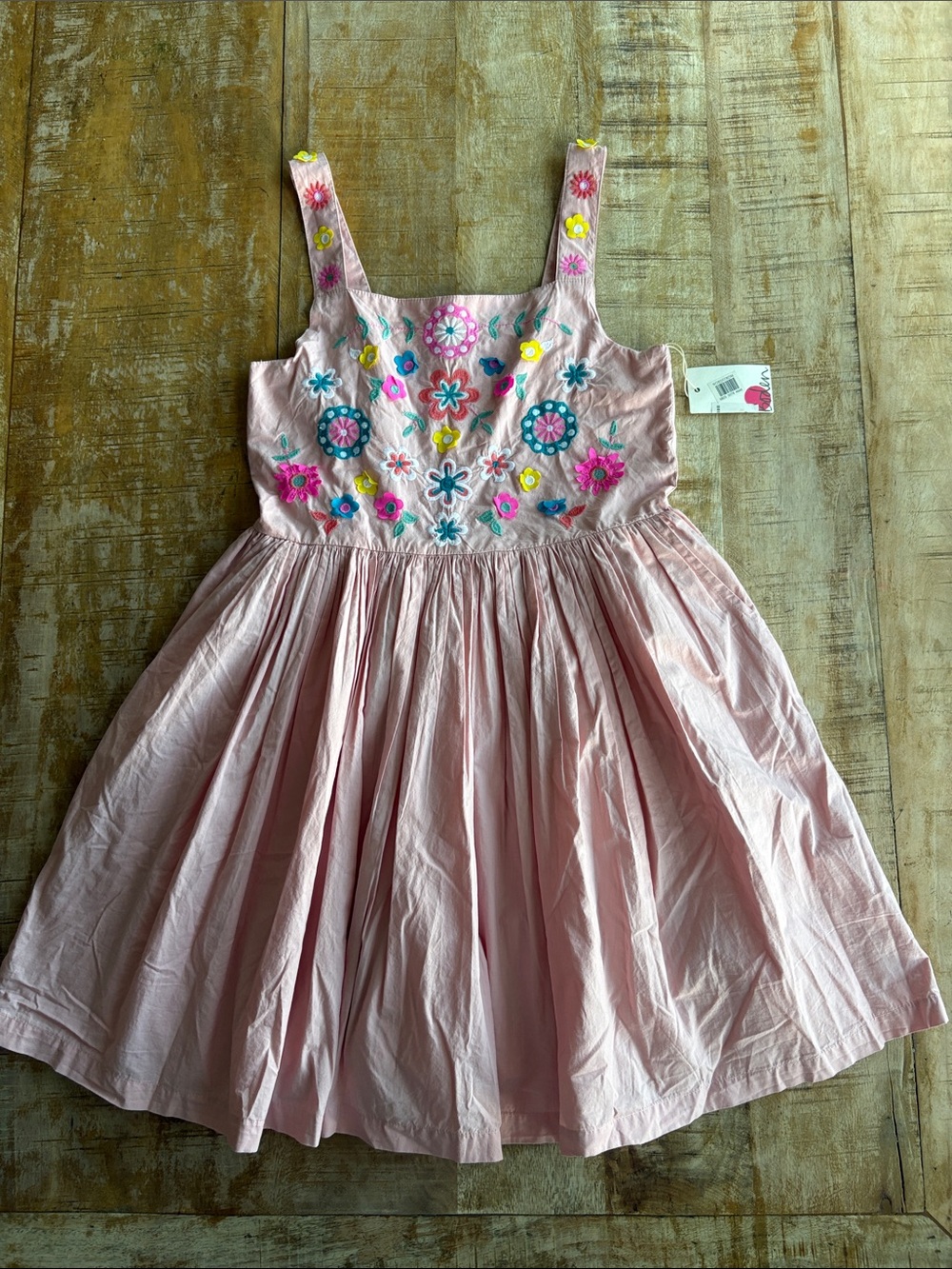NWT Mini Boden Embroidered Floral Dress 9-10y